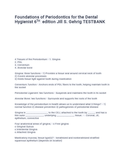 Foundations of periodontics for the dental hygienist 6th edition jill s