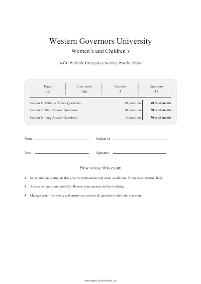 WGU D447 Women’s and Children’s | OA | HESI NCLEX style | Questions and Answers | Latest 2025/2026 Update | 100% Correct.