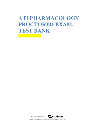 ATI RN&PN Pharmacology Proctored study guide