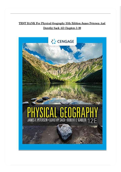 Physical Geography, 12th Edition (2021) – James Petersen & Dorothy Sack – Complete Textbook PDF