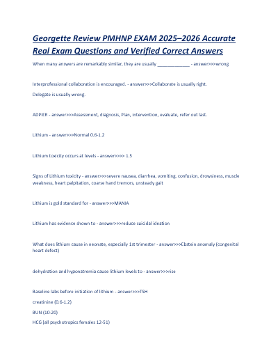 Georgette’s LMR (May 2026) Questions & Answers PDF | Certification Exam Prep Guide