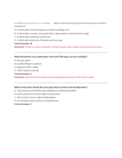 ATI adult med surg RN book 13.0 edition
