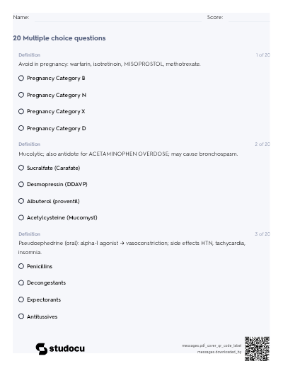 NRG 200 PHARMACOLOGY FINAL EXAM 2026/2027 | Human Caring Nursing | Correct Answ