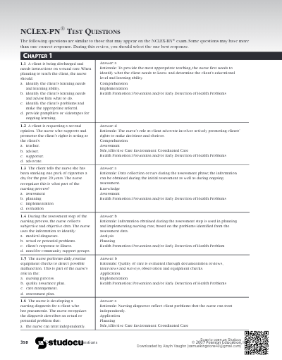 Silvestri, L. A., & Silvestri, A. E. (2025). Saunders Comprehensive Review for the NCLEX-PN® Examination (9th ed.). Elsevier.