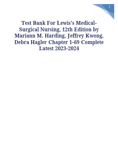 lewis medical-surgical nursing 12th edition