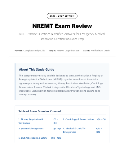 nremt prep study guide