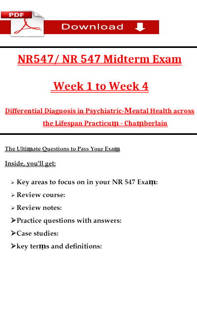 NR547/ NR 547 Midterm Exam