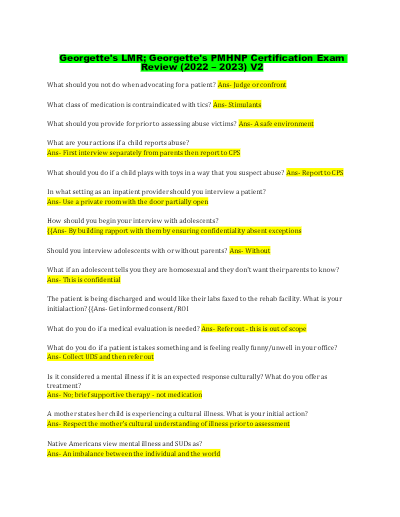 LMR - Georgette-s Exam 2025 526 questions and answers guaranteed pass