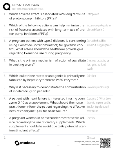 NR 565 FINAL EXAM-ADVANCED PHARMACOLOGY-CHAMBERLAIN ACTUAL QUESTIONS and ANSWERS /2026-2027