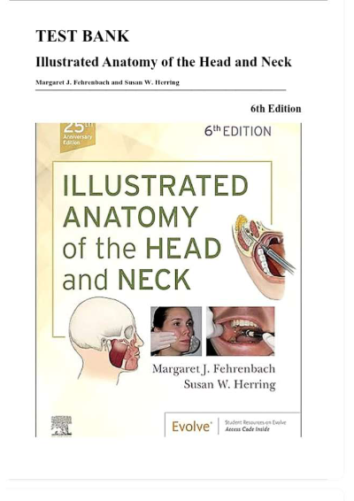 Test Bank — Illustrated Anatomy of the Head and Neck, 6th Edition (Fehrenbach & Herring, 2020), Chapters 1-12 | All Chapters Covered