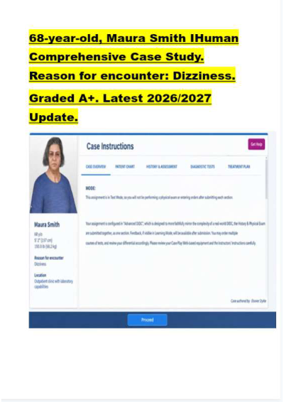 68-year-old, Maura Smith IHuman Comprehensive Case Study