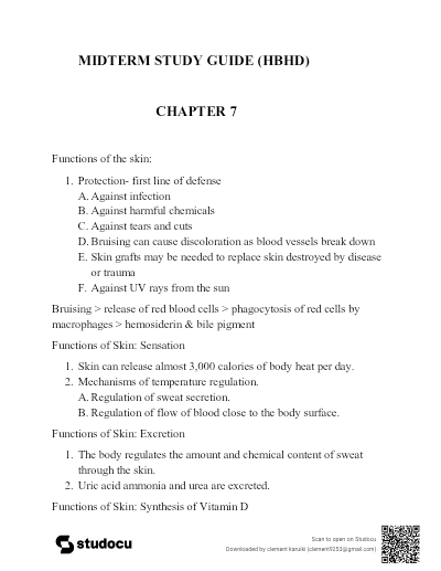 MIDTERM STUDY GUIDE (HBHD)CH