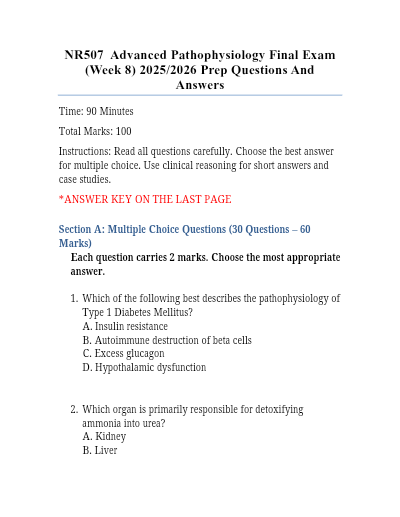 NR507 FINAL EXAM