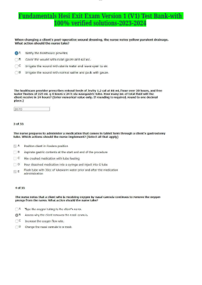 Hesi Exit fundamentals